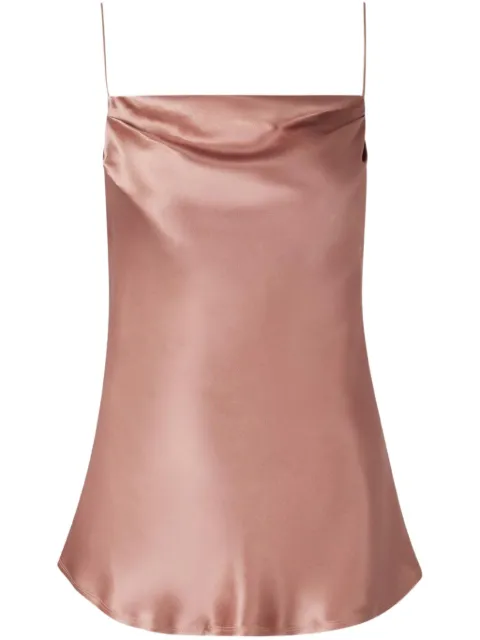 Balmain cowl-neck satin top Pink EF0AD400SE95