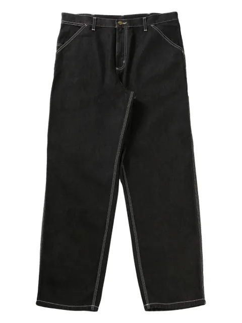 Carhartt WIP Single Knee contrast-stitch jeans Black I034864