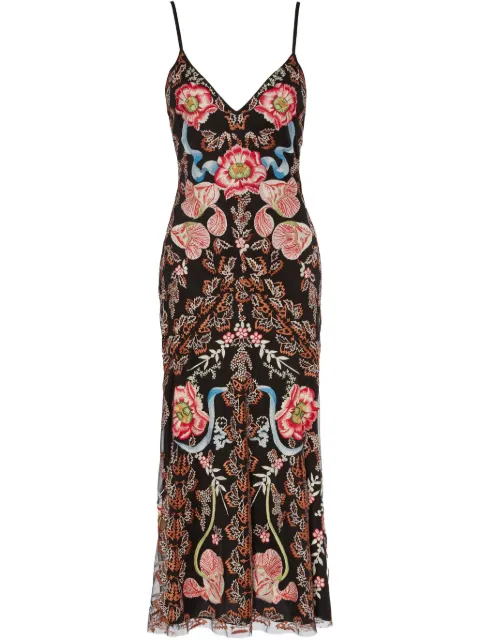 Temperley London Bilbao Strappy midi dress Black 25SSBAO54770