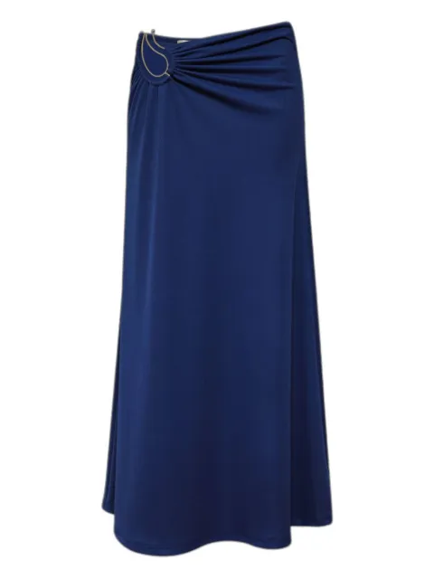 Christopher Esber ruched ring-detail skirt Blue 25024519