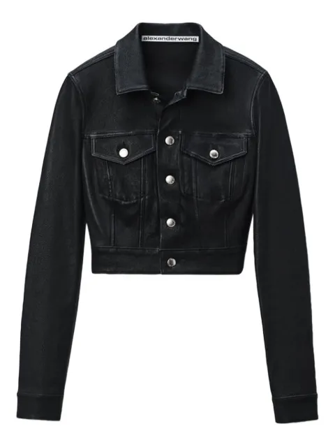 Alexander Wang button-fastening trucker jacket Black 1WC3252664