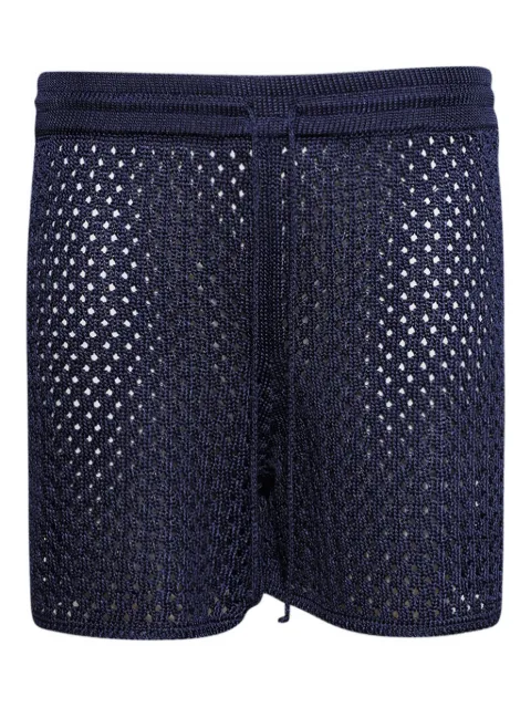 Calle Del Mar open-knit shorts Blue CDMES003NAV