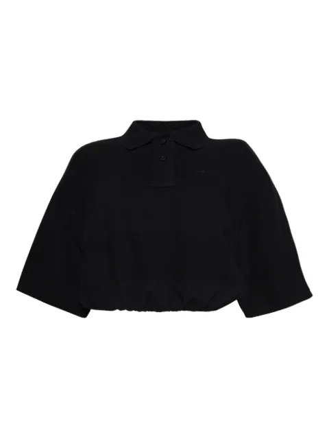 Alexander Wang cropped polo shirt Black 4CC3251030