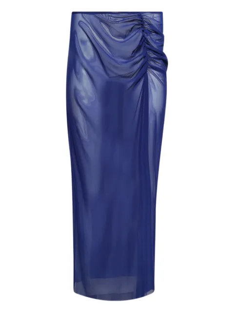 Bond-eye Claudia mesh draped maxi skirt Blue BD016999BOUND619PM