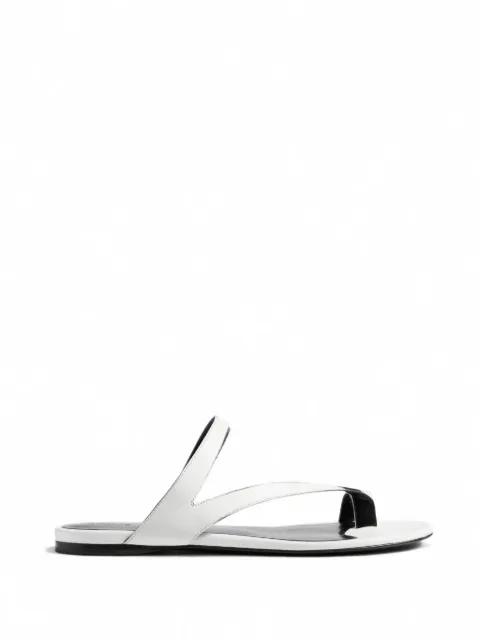 KHAITE Aimee double-strap flat sandals White F3089942131