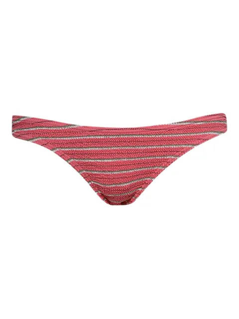Bond-eye Sign stripe-ribbed bikini bottom Pink BD016972BOUND048US
