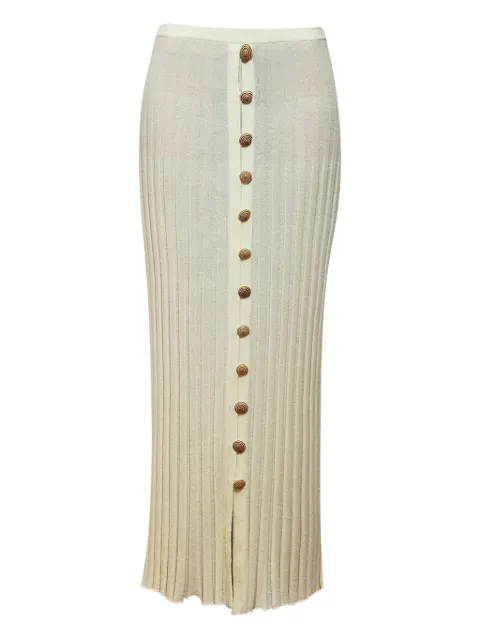 Christopher Esber pleated buttoned skirt White 25024373