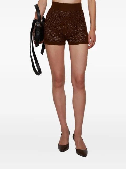 David Koma rhinestone-embellished shorts Brown PF25DKKN04SH