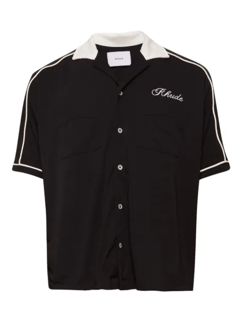 RHUDE Oxford Cocktail Club bowling shirt Blue RHPF25SR01016