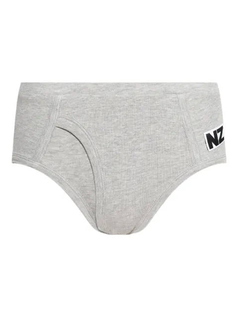 Natasha Zinko logo-patch briefs Grey SS25NZ52605