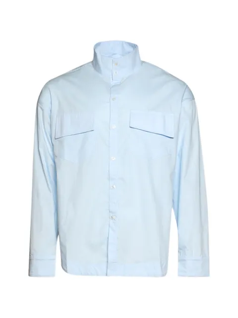 RHUDE high-neck flap-pocket shirt Blue RHSS25SR02454