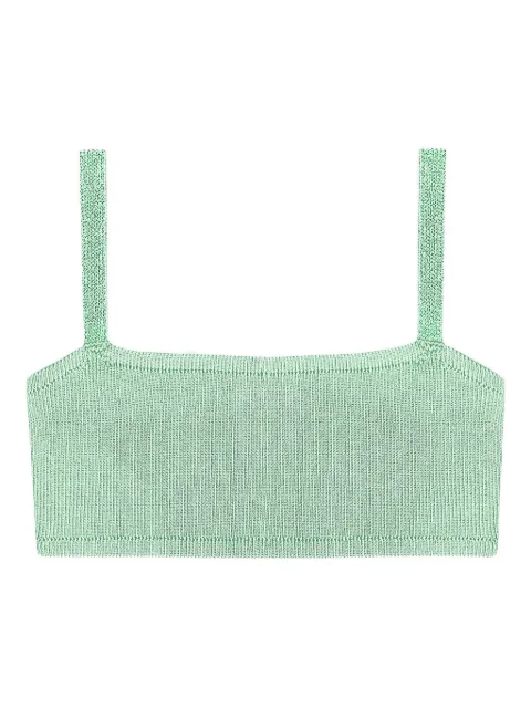 Calle Del Mar knitted bandeau top Green CDMBS203EUC