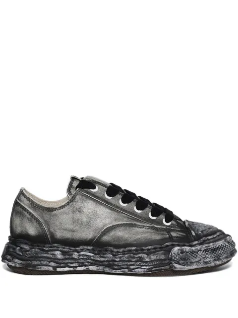 Maison MIHARA YASUHIRO Peterson 23 faded leather sneakers Black A14FW722
