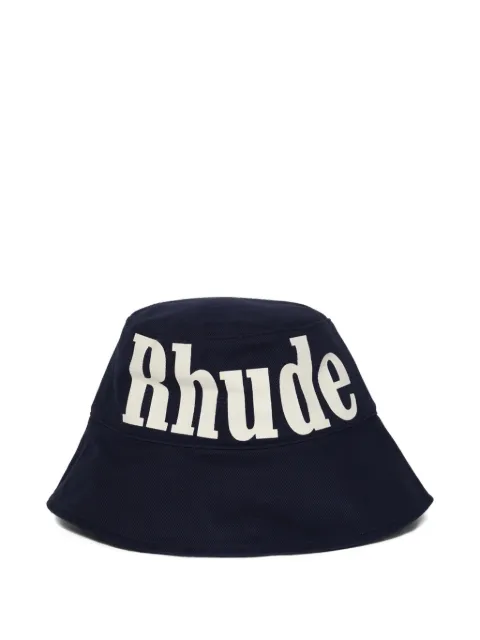 RHUDE logo-print bucket hat Blue RHPF25HA02747