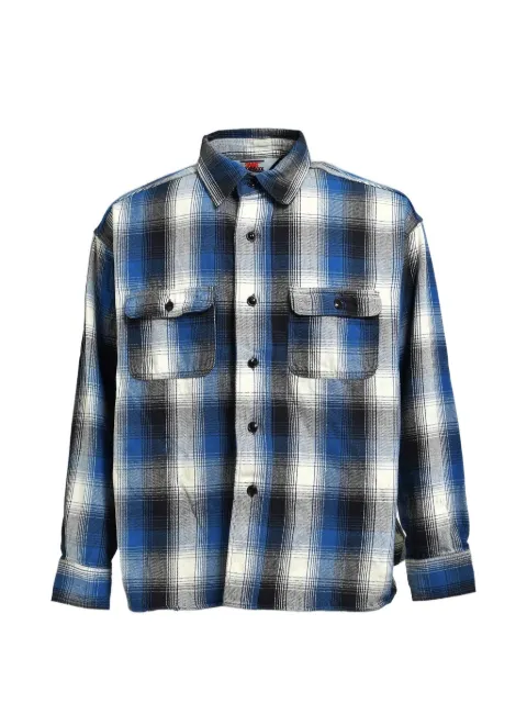 SAINT MXXXXXX checked pocket shirt Blue SMHR10000C53