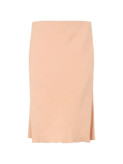 Moschino rear-slit midi skirt Pink A01027121