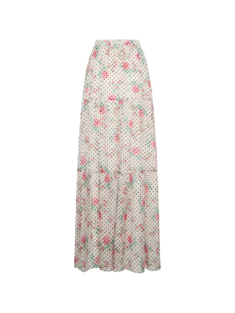 Philosophy Di Lorenzo Serafini floral-print polka dot pattern maxi skirt Neutrals A01180755