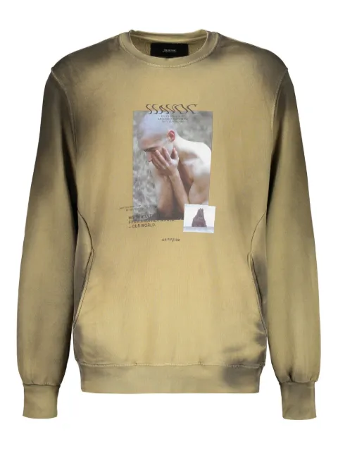 ISO.POETISM photograph-print sweatshirt Green SW13G1EDGARASF016
