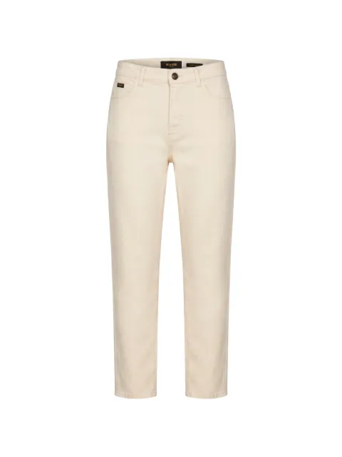 Moorer Sansa logo-patch straight-leg jeans Neutrals SANSA211