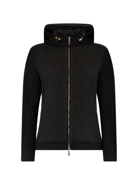 Moorer quilted hooded jacket Black DOMINGAPXE