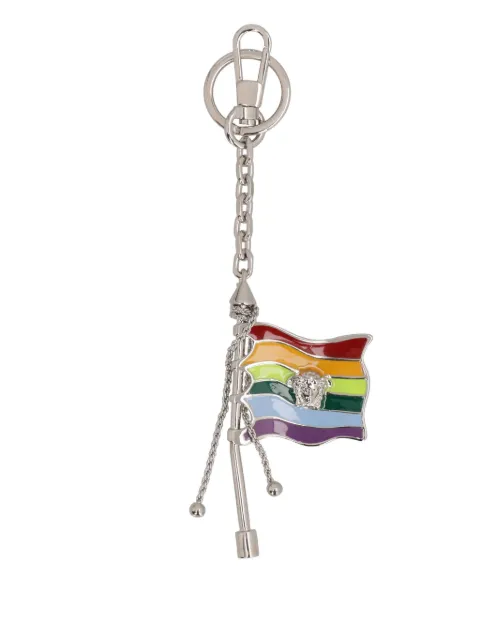Versace Flag keyring Silver DGPF935DJMS