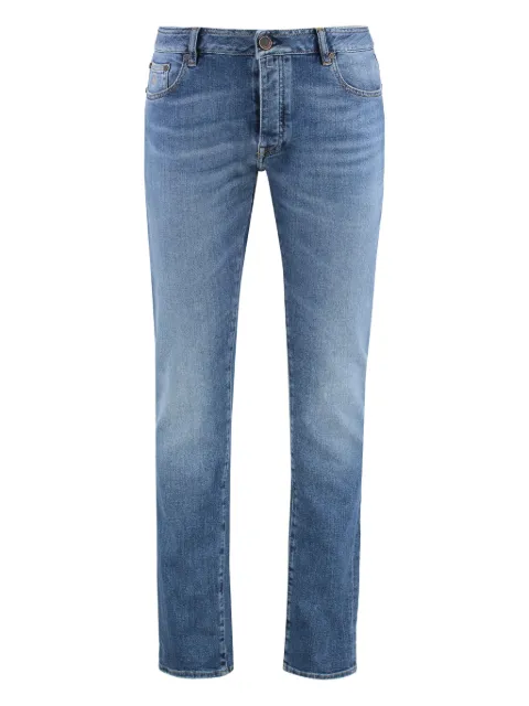 Moorer logo-patch five-pocket denim jeans Blue CREDIDC107