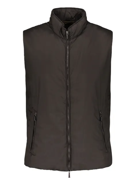 Moorer high-neck gilet Brown CARBONIME