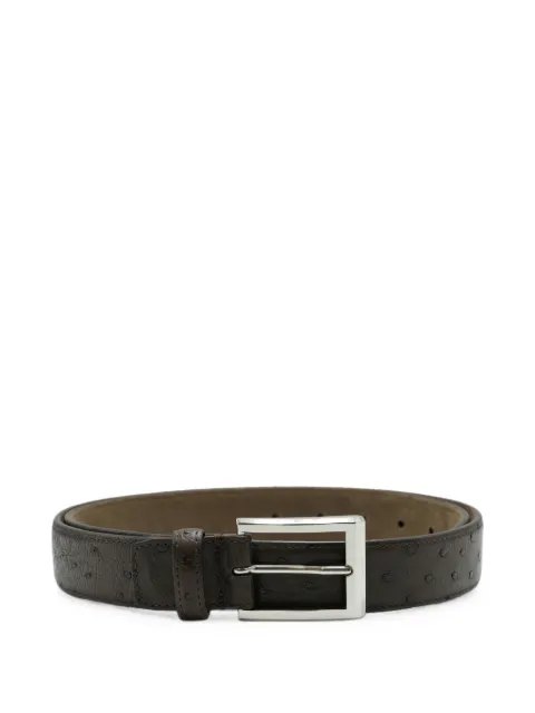 Moorer pebbled-effect leather belt Brown CAPALBIOSZ