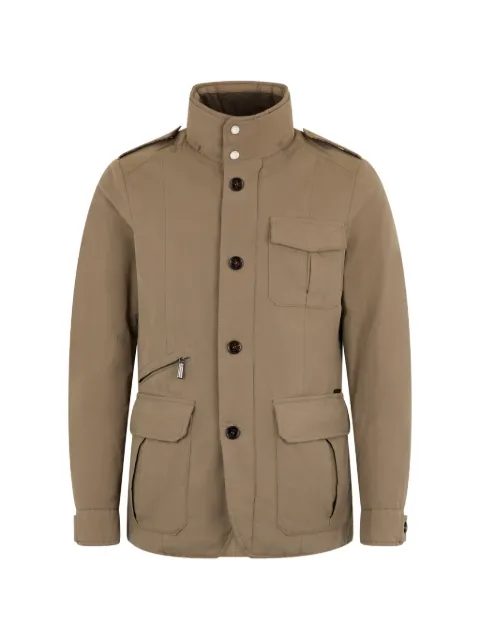 Moorer epaulettes flap-pocket jacket Neutrals BRUEGUELP