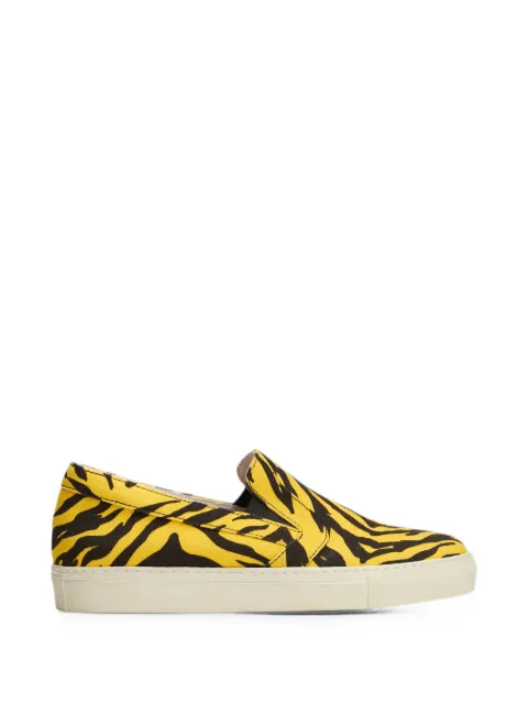 Moschino tiger-print slip-on sneakers Yellow A115022CH0
