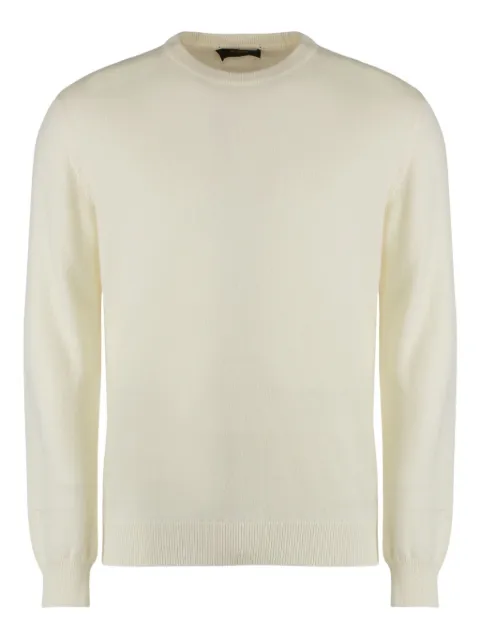 Moorer ribbed crew-neck cashmere sweater White ORVIETOWSK