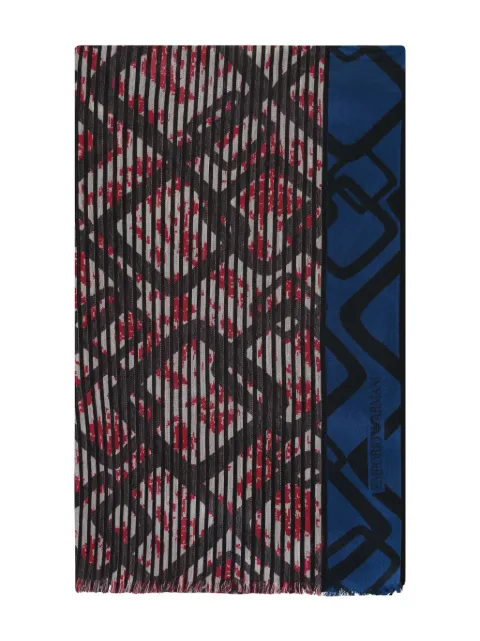 Emporio Armani abstract-pattern scarf Grey 6252358P315
