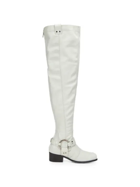 Moschino buckle-strap boots White 6054M05MQ