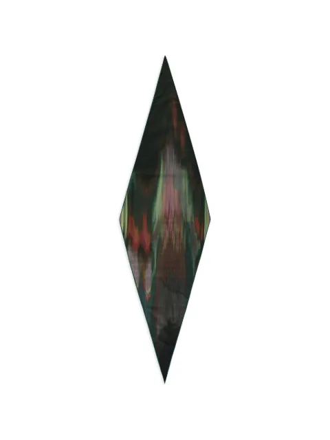 Zegna abstract-print diamond-shaped scarf Green Z7H5737SGN1