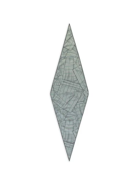 Zegna diamond-shaped striped scarf Green Z7H5637SGN2