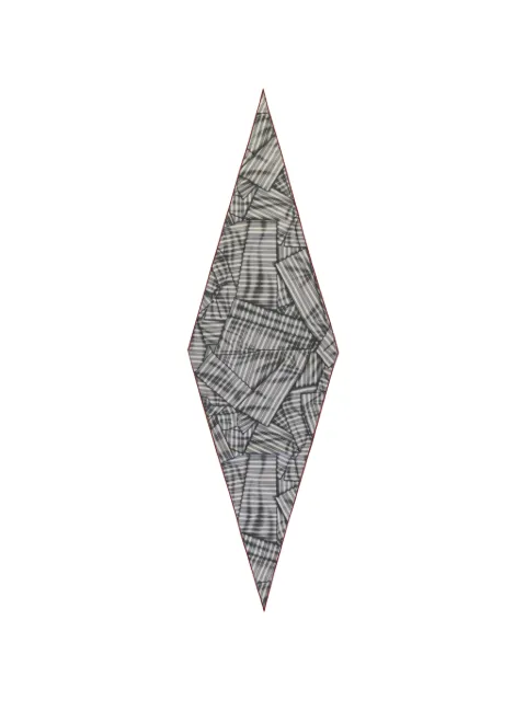Zegna stripe-print diamond-shaped scarf Grey Z7H5637SGN1
