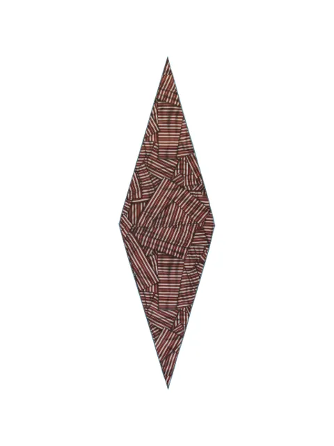 Zegna striped diamond-shaped scarf Brown Z7H5637SRE1