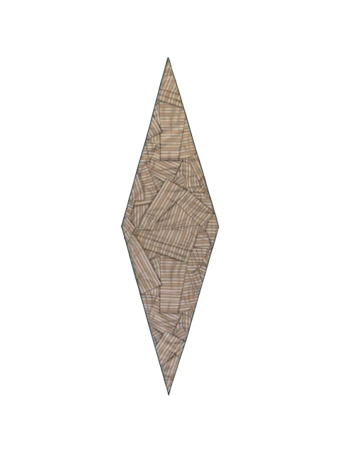 Zegna striped diamond-shaped scarf Brown Z7H5637SBE2