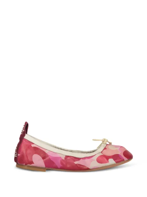 RED(V) heart-print bow-detail ballet flats Pink QS0G80WLS