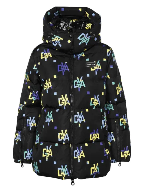 Duvetica monogram-print puffer jacket Black VDDJ04326K0001