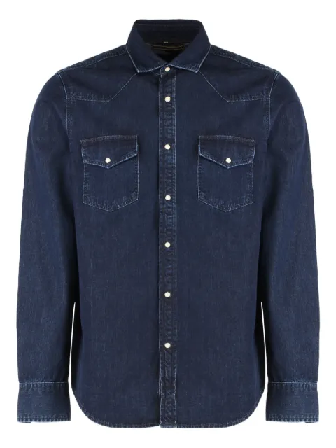 Moorer denim flap-pocket shirt Blue LARRIEKW