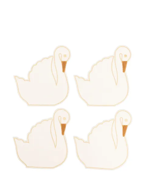Maison Balzac Swan napkins (set of four) Neutrals MB51770