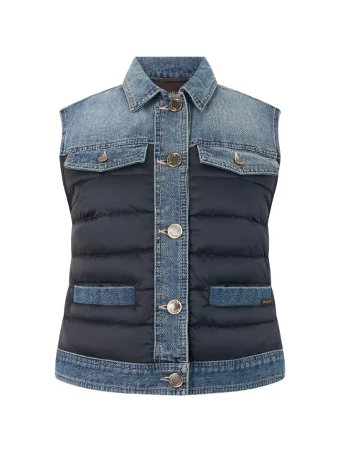 Moorer quilted panelled gilet Blue ICY103S