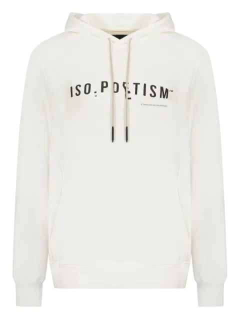 ISO.POETISM logo-print hoodie White H19STELAEF016