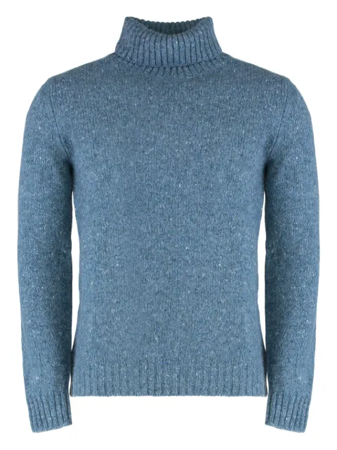 Moorer turtleneck ribbed sweater Blue GORDONDSW