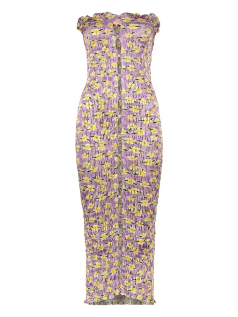 Amy Crookes floral-print dress Purple GMSS22DR01351768