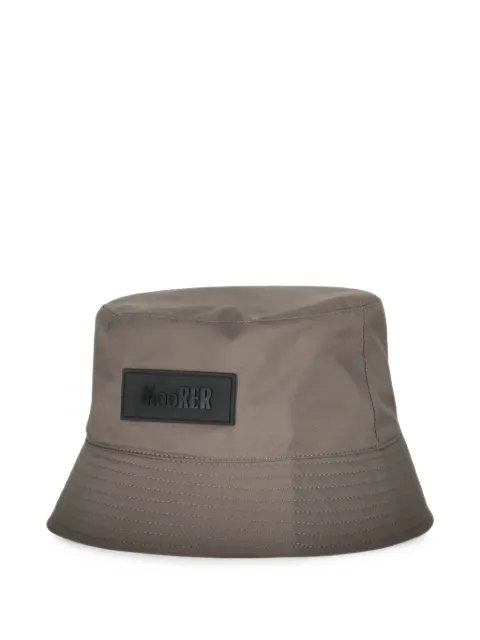 Moorer logo-patch bucket hat Grey GIONAGFF