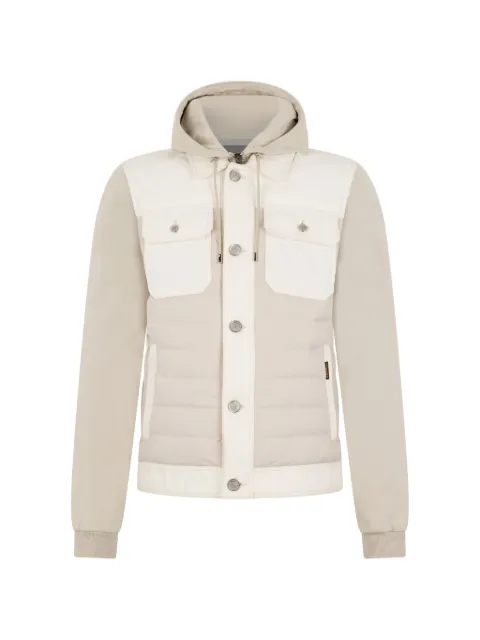 Moorer hooded pocket bomber jacket Neutrals FALDIP2