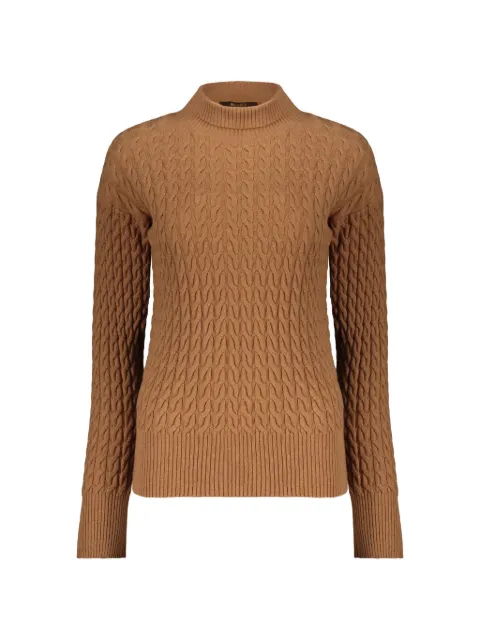 Moorer cable-knit roll-neck sweater Brown ELLISCWS