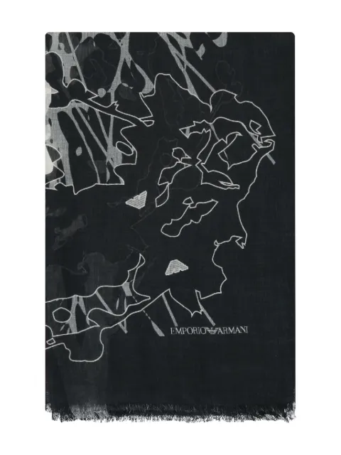 Emporio Armani printed scarf Black 6252288P324